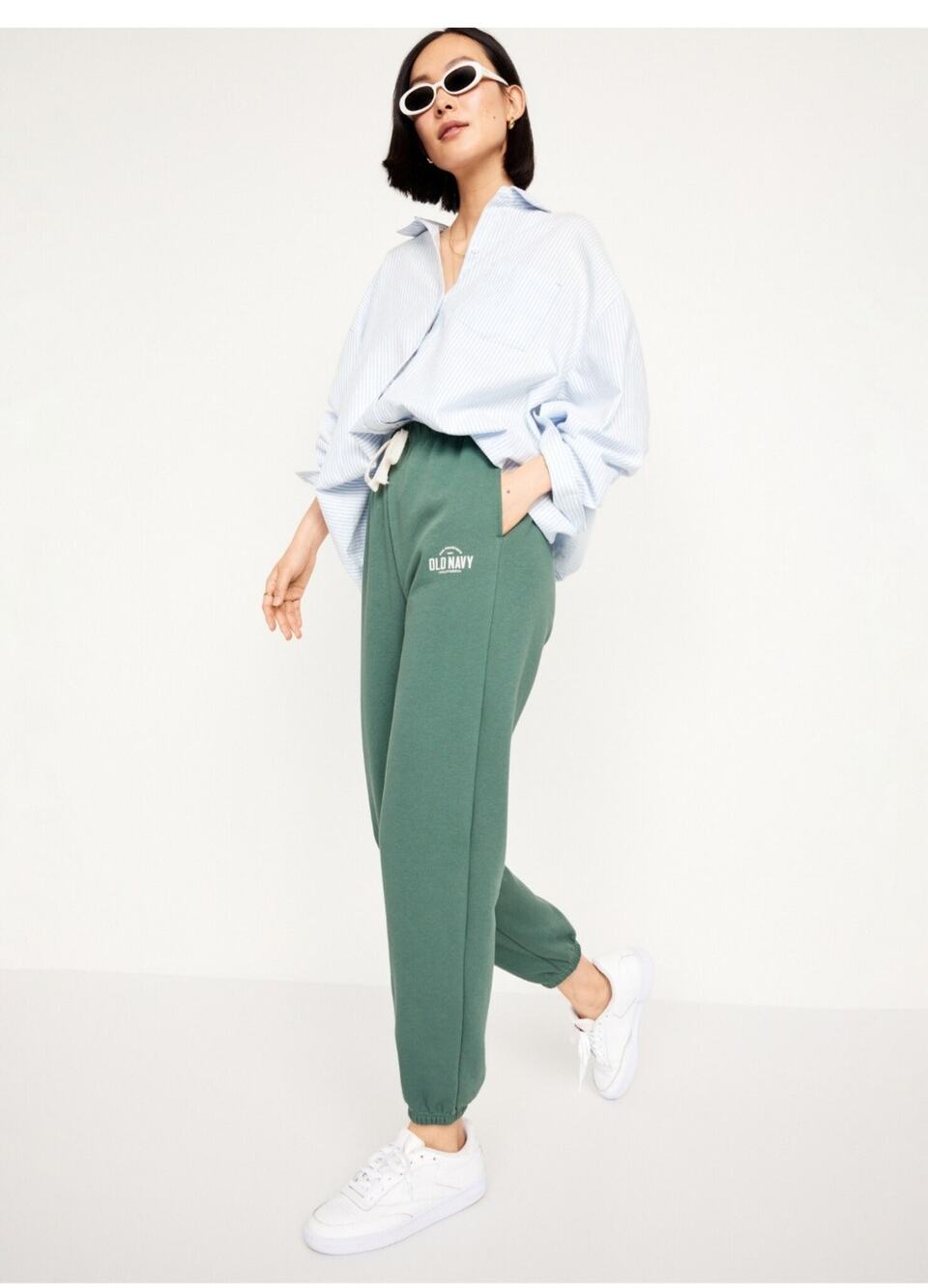 NWT Extra High Waisted Green Sweatpants XL